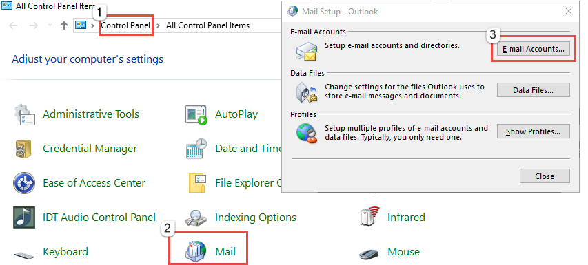 Change properties of Outlook PST file